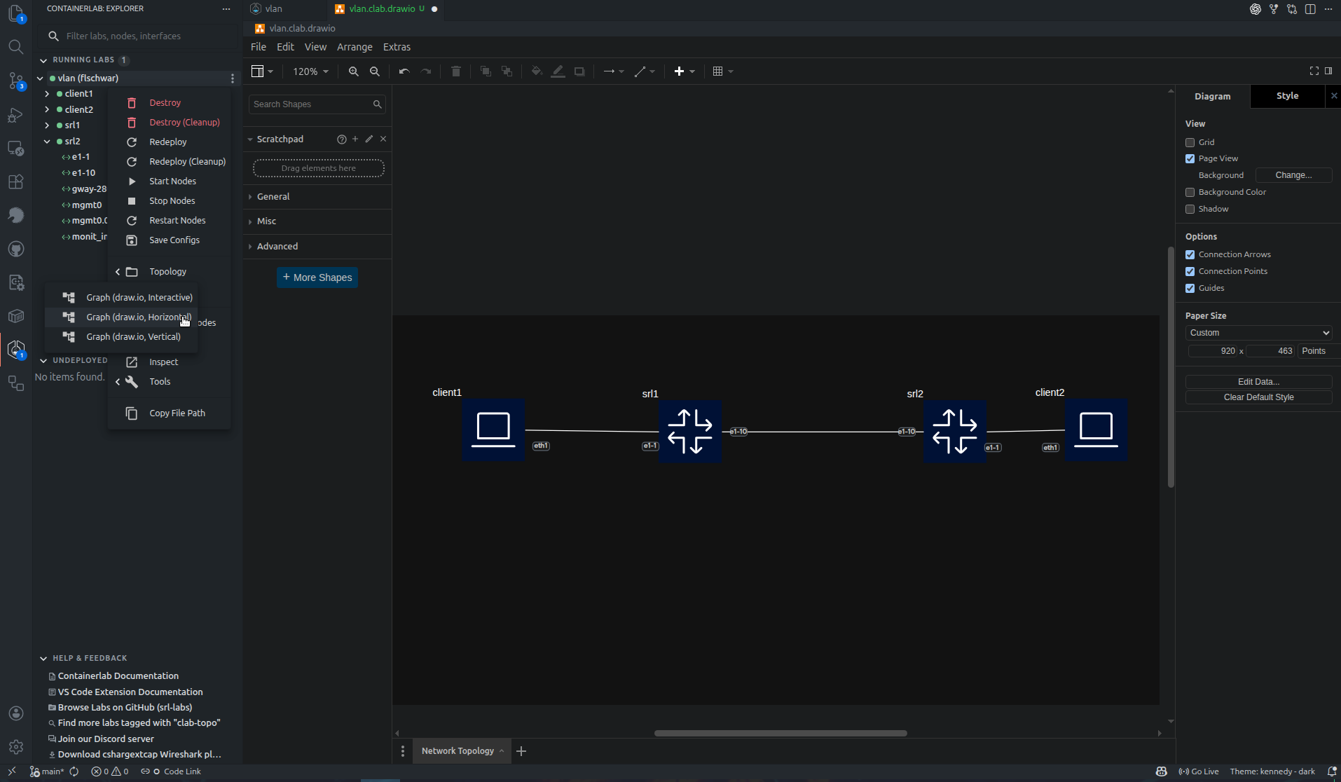 Draw.io graph action